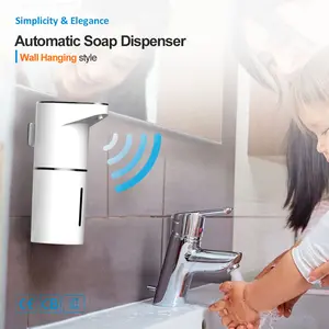 Automatic Induction Foam Hand Sanitizer Touchless Dispenser for Bathroom Kitchen Auto Sensor Soap Dispenser Wall Mountable Battery Operated Hand Washing Machine