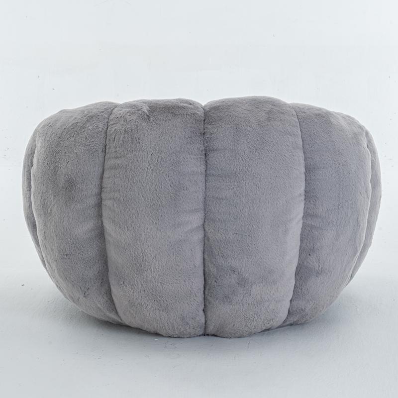 Eyisean 45" Fluffy Bean Bag Chair for Adults with Floral-Shaped Backrest, Comfy Soft Cloud Reading Chair with Faux Fur & Foam, Lazy Lounge Single Sofa for Bedroom, Living Room, Apartment