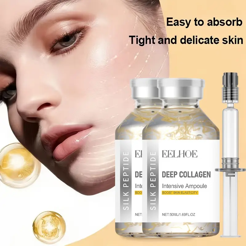 2 Bottles of Peptide Firming Ampoules Containing Collagen, Niacinamide, And Various Peptide Complexes. They Provide Firming Deep Hydration, Tighten The Skin, Improve Uneven Skin Tone, Offer 72-Hour Lasting Moisture, Refine Pores Moisturizing Anti Aging