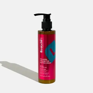 ECOLCHIPRO Collagen Leave-In Conditioner Cream 200ml Deep Restores Shea Butter Protein for Dry Damaged Hair Keratin Nourishing Haircare - Shampoo Moisture Conditioning Gloss Cleanser Cleansing