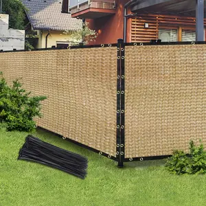 Sand 6FT X 50FT Outdoor  Screen Fence & Mesh Shade Net Cover, Ideal for Garden and Backyard - Enhances  for Fencing & Chain Link,  for Patio  Wall, Slats,Freestanding