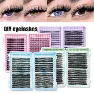 High-Quality 3D Volume False Eyelash Cluster Set, Ultra-Soft Comfortable Individual Lashes, Dense D-Curl Design, Non-Toxic Material