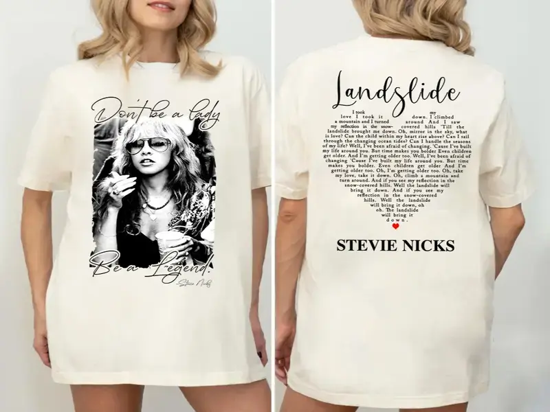 Steevie Nickks Landslide 2 Sides Shirt Sweatshirt Hoodie, Stevie Nicks Shirt, Stevie Nicks Sweatshirt Shirt, Gift For Fan