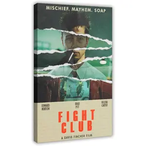 Fight Club Poster 3 Movie Posters Canvas Poster Wall Art Living Room Posters Bedroom Painting