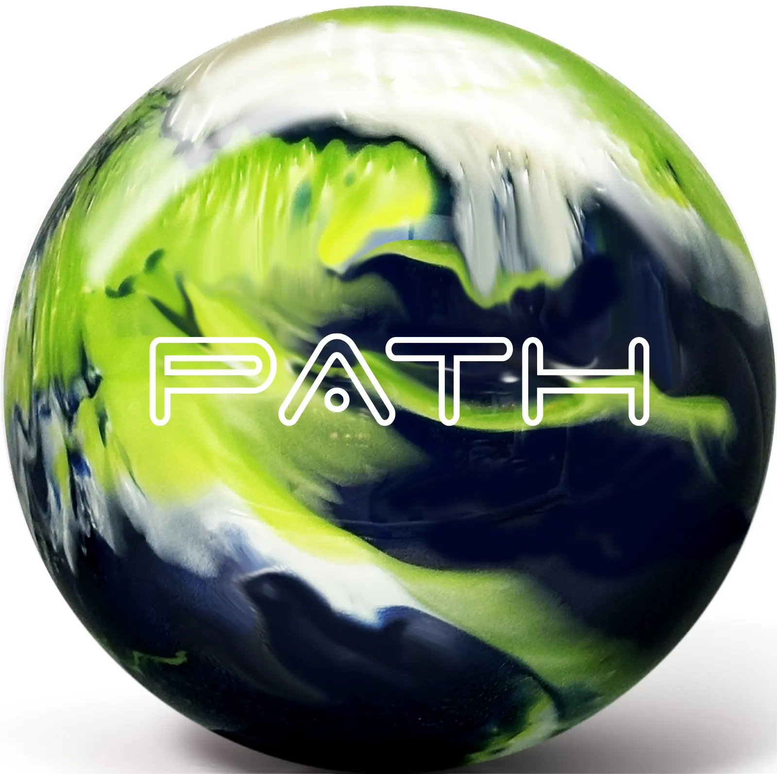 Pyramid Path Bowling Ball (Navy/Lime Green/White) Pyramid Path Bowling Ball (Navy/Lime Green/White)