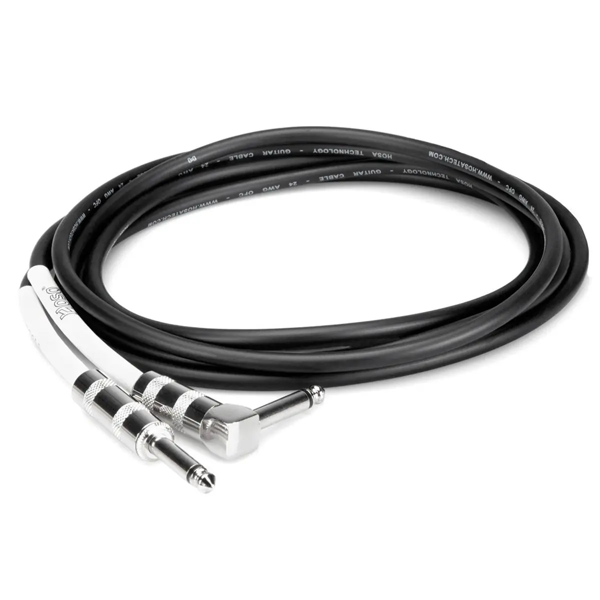 Hosa Technology Straight to Right-Angle Guitar Cable, 5'