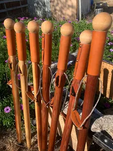 Red Cedar Wood Walking Cane — Handcrafted Ball Knob