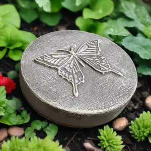 Delicate Butterfly Garden Stone (8" x 1.25")