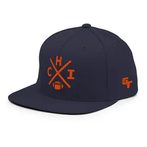 Chicago Football Retro CHI Cross Snapback Hat Baseball Cap