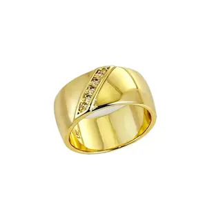 Lorvè 14K Gold Plated Men's Ring - Modern Geometric Style, Suitable for Casual and Formal Occasions, Durable Stainless Steel Material for Weddings, Offices, Party Accessories. Luxurious Men's Accessories, High-Quality Textured Surface Treatment,
