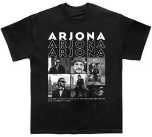 2026 Hot Ricardo Arjona Six-Panel Portrait Collage Quote Graphic Black T-Shirt, Latin Pop Rock Music Aesthetic, Merch Shirt for Woman And Man Fans
