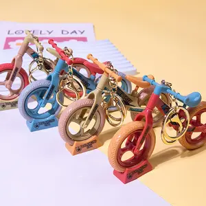 Sliding Simulation Mountain Bike Creative Fun Couple Keychain Backpack Pendant Small Gift Ornament