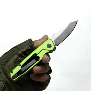 EDC Folding Pocket Tool Multifunctional Outdoor Tool 8Cr13MoV Stainless Steel Blade 7.0 cm Long T6 Aerospace-Grade Aluminum Handle 70g Lightweight Compact Durable for Camping Hiking Daily Use