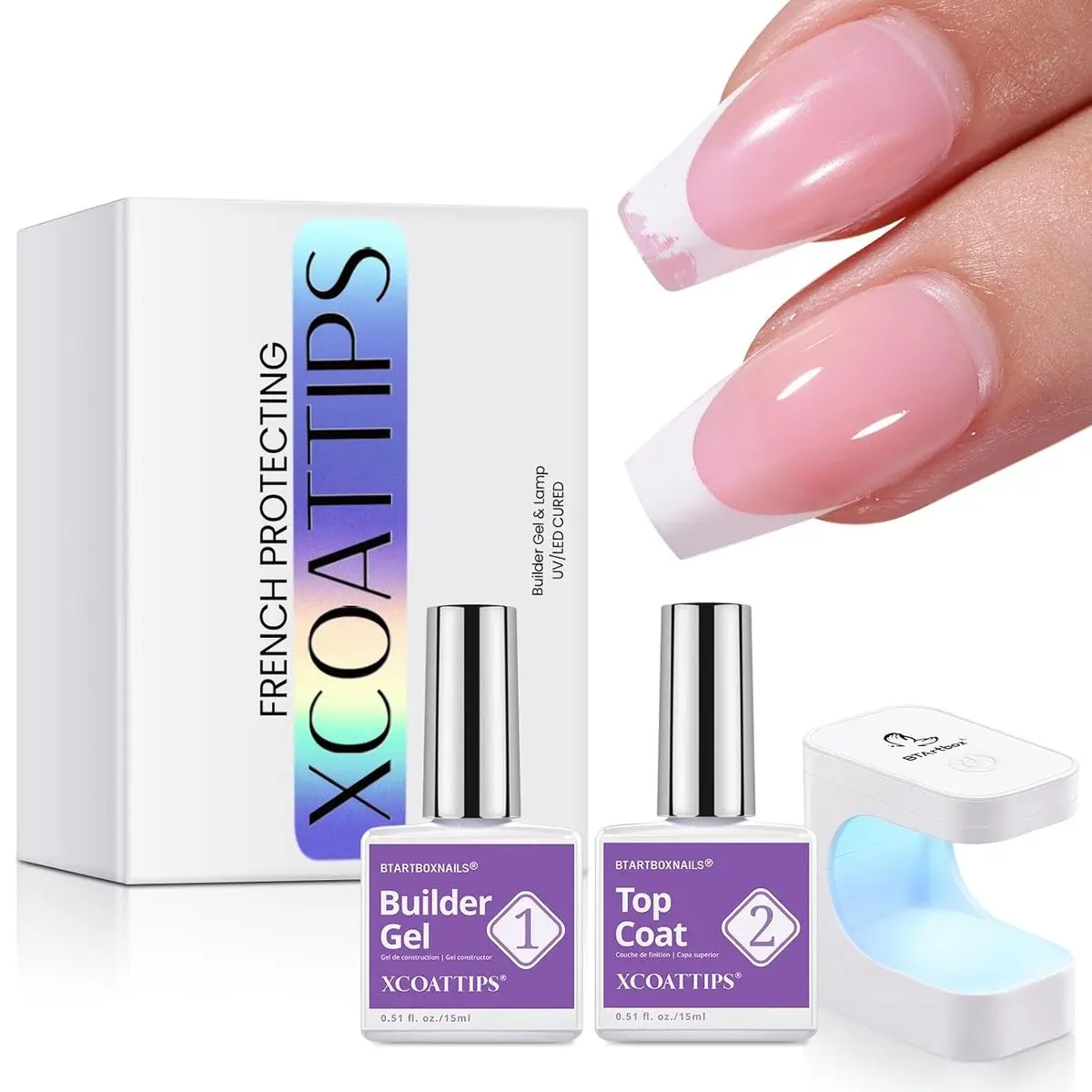 05 - Builder Gel Top Coat Nail Lamp Set