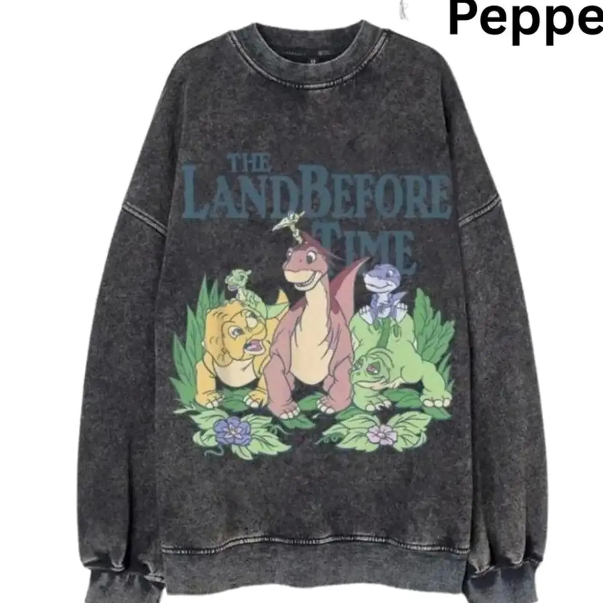 The Land Before Time Pastel Dinosaur Friends Sweatshirt, Cotton Unisex Sweatshirt, Crew Neck, Menswear Top, Womenswear Top Underwear Streetwear 1 O