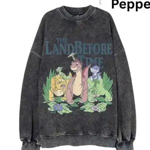 The Land Before Time Pastel Dinosaur Friends Sweatshirt, Cotton Unisex Sweatshirt, Crew Neck, Menswear Top, Womenswear Top Underwear Streetwear 1 O