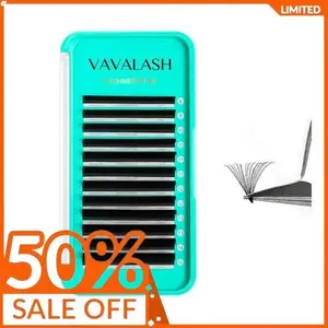 VAVALASH Cashmere Easy Fan Lashes 0.03 0.05 0.07 C/CC/D/DD Volume Lash Extensions 8MM-20MM Matte Black Self Fanning Eyelash Extensiones, Professional Supplies for Lash Artists (D-0.07,8-15mm)