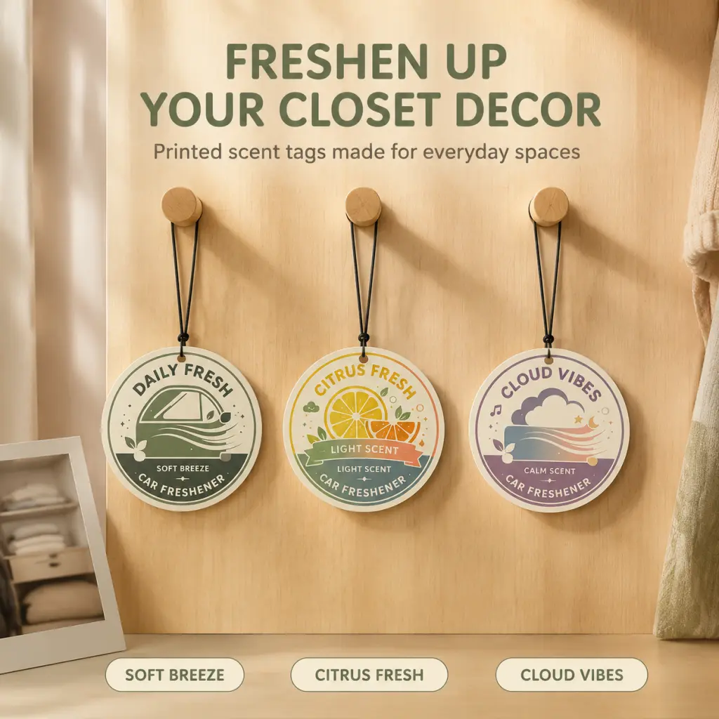 Closet Hanging Scent Sachet Tags, 3 Mild Gentle Fragrances Long Lasting, Musty Mildew Odor Eliminator for Wardrobe Drawer Locker Dorm Apartment, 2026 Household Housewarming Gift