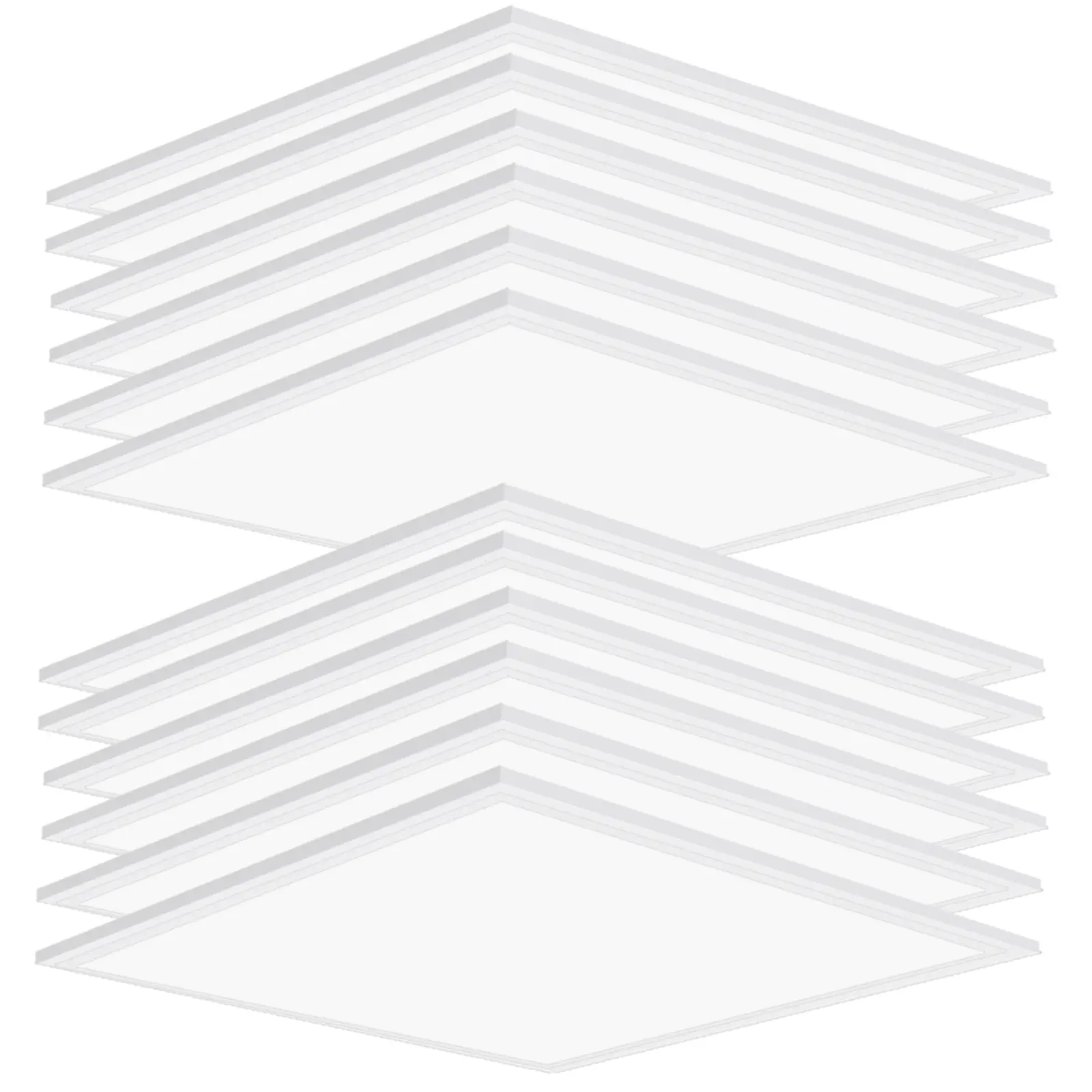SEURON 12Pack 2x2FT 5800Lumens Integrated LED Panel Light 5000K Daylight White 45W 100-277V 0-10V Dimmable ETL Listed 12Pack Supplier Warranty Lamp Offices Energy Efficient Schools Shopping Malls Lamp