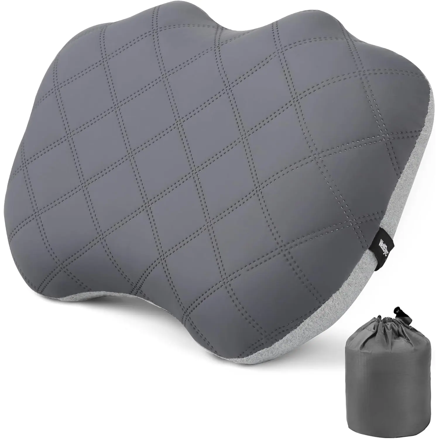 Camping Pillow with Removable Soft Cooling Cover, Ultralight Inflatable Travel Pillow for Neck  Support, Upgrade Backpacking Air Pillows for Camping, Hiking, Backpacking