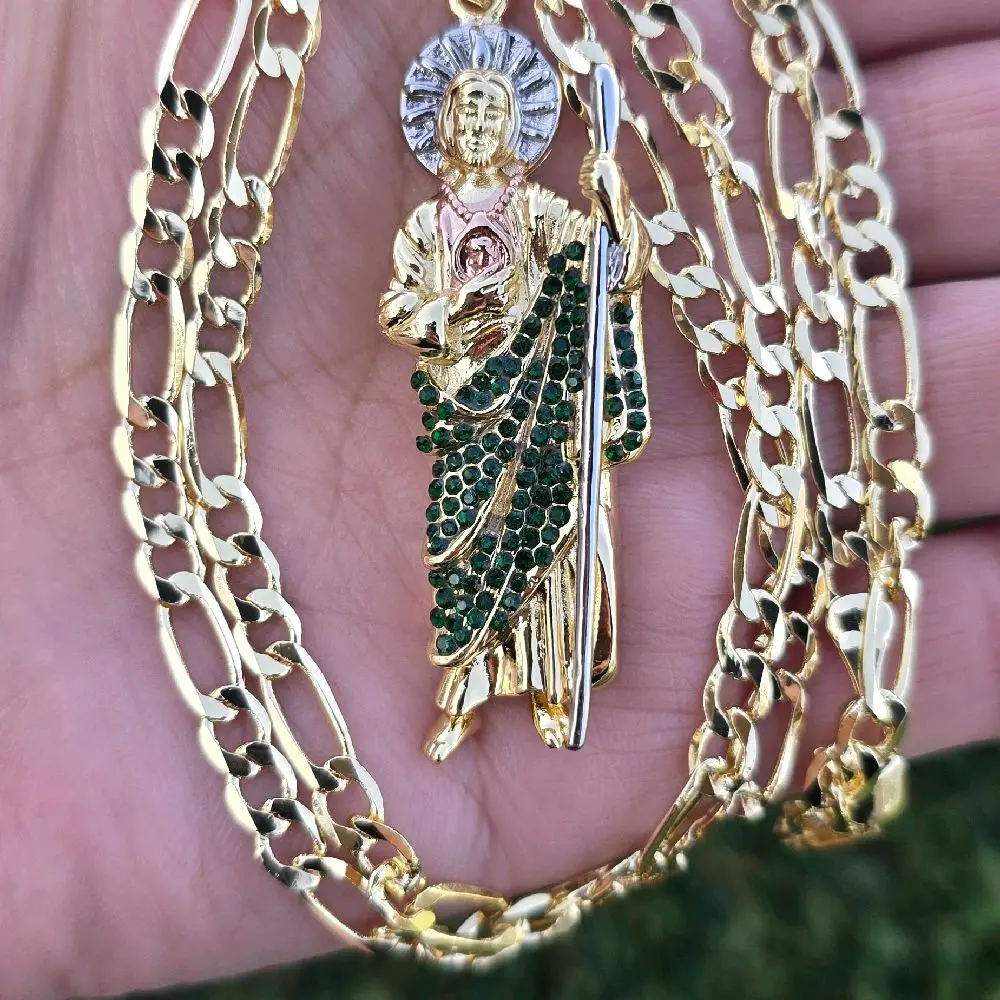 San Judas Tadeo Dispinnibles 24" 4mm Chain Three Varieties in Styles and Color Unique Options for Variety