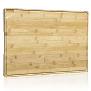 Extra Large Bamboo Cutting Board for Kitchen, Chopping Board with Juicy Groove, 24 x 16 Inch Wooden Butcher Block Cutting Board Perfect for Meat, Cheese, Vegetables, Fruits