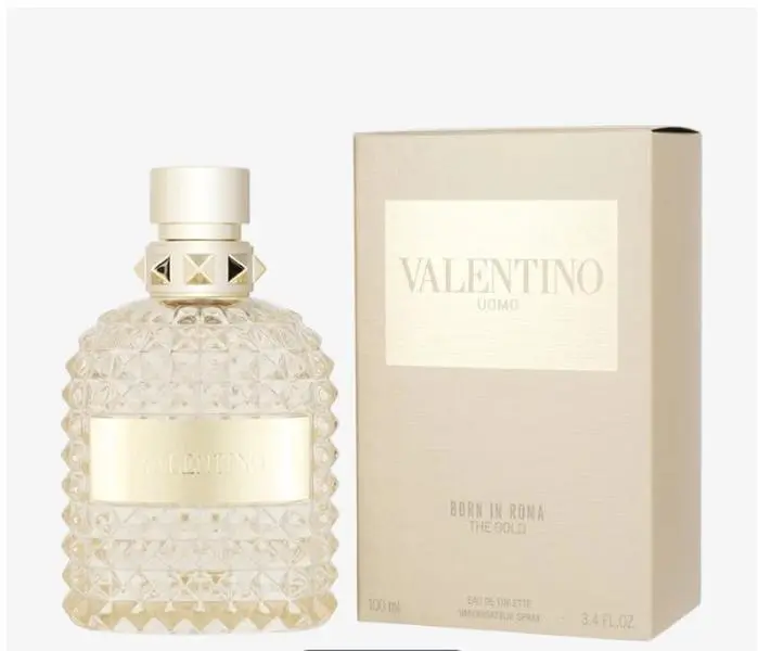 Valentino Uomo Born In Roma The Gold Eau De Toilette EDT Spray for Men 3.4 oz / 100 mL