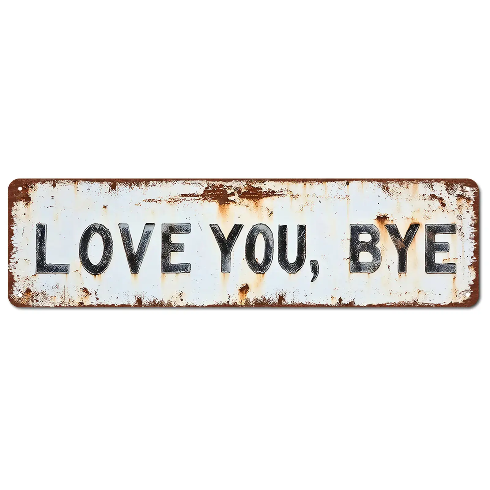 1PC, Aluminum -16, "Love You Goodbye" Vintage Metal Sign, 16*4inch "Love You, Goodbye" Decorative Sign, Modern Love Theme Wall Art, Multi-functional Home Decoration Suitable for Entrance, Corridor, Room, Wedding Arrangement, Creative Road Sign