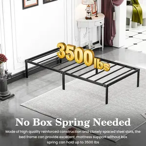 LEVELEVE Bed Frame , Sturdy Metal Platform with Strong Bearing & Under Bed Storage, No Box Spring Needed, Easy Assembly, No Shake