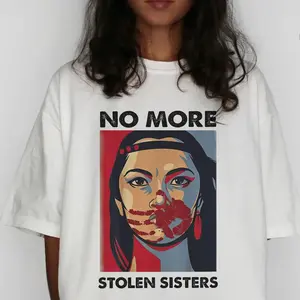 No More Stolen Sister Shirt, American Native Shirt, MMIW Shirt, Indigenous Red Hand, Wear Red For My Sister Shirt