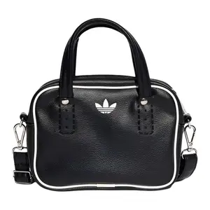 Adidas Originals ADICOLOR Classic Three-Stripe Print Polyurethane Mini Crossbody Bag for Men and Women in Black