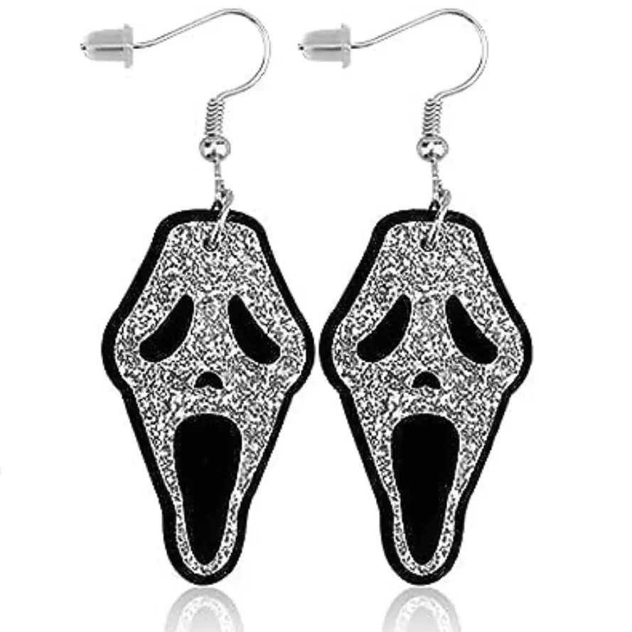 Glittery Ghostface Earrings
