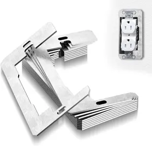 10 count Outlet Spacers, Metal Wall Plate Spacer for Electrical Outlets, Flush Fit Device Leveling Plate for Receptacle Repair, Outlet-Extender Shims for Fixing Protruding Switches & Gaps