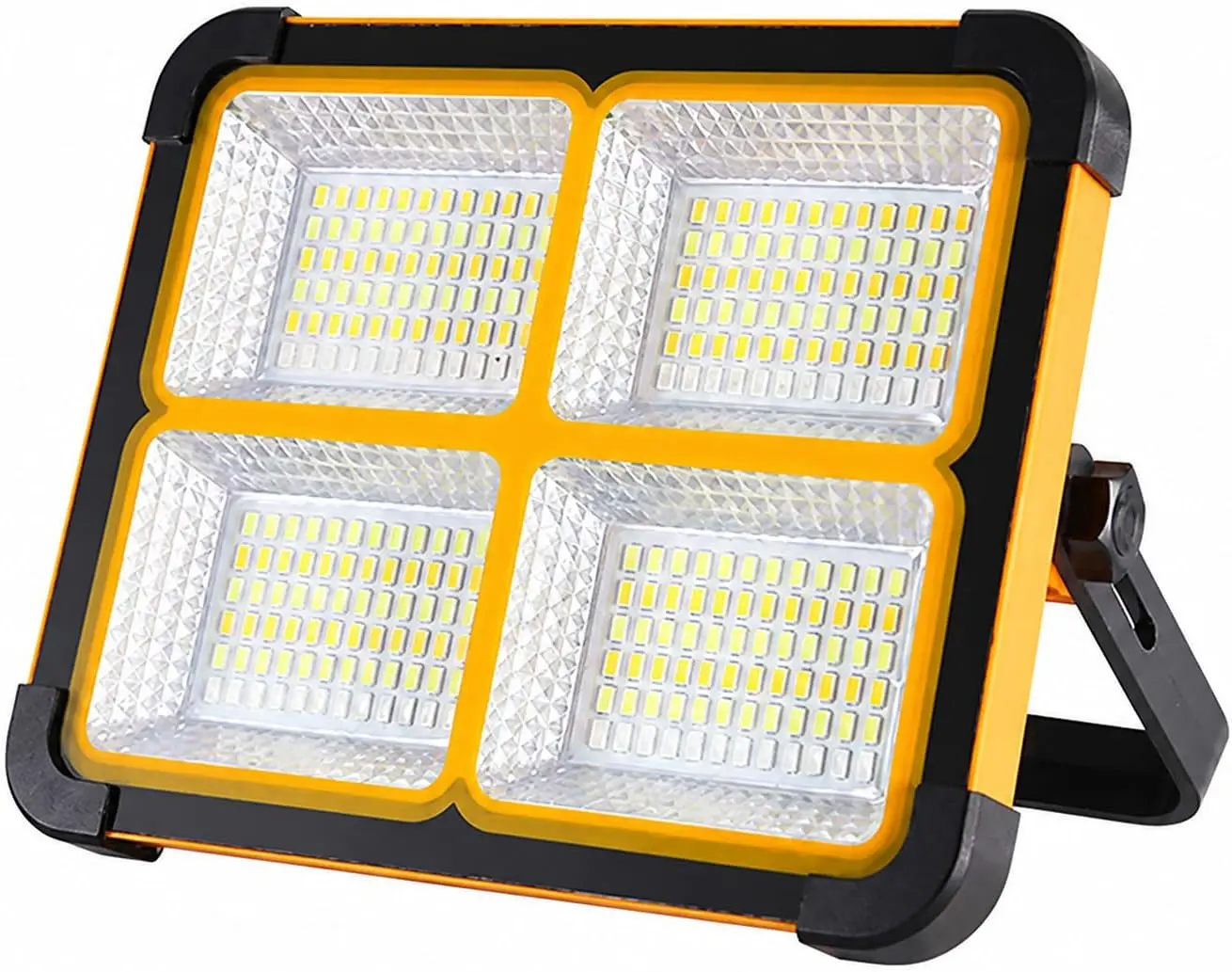 Solar Rechargeable LED Work Light, 288 Super Bright 5730 Beads Floodlight with USB & Type-C Charging, 5 Lighting Modes, Waterproof IP66 Portable Lamp for Camping, Fishing, Emergency & Outdoor Use