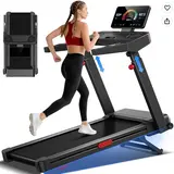 UMAY Electric Auto-Incline Treadmill, 20% Slope, 400LBS Capacity, 3.5HP Quiet Motor, Triple Suspension – Folding Home Fitness Equipment Summerwins