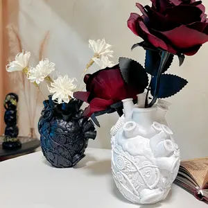 Gothic Punk Mechanical Heart Flower Vase, Multi-Color Options, Home Desktop Decoration, Perfect Gift for Boyfriend & Girlfriend