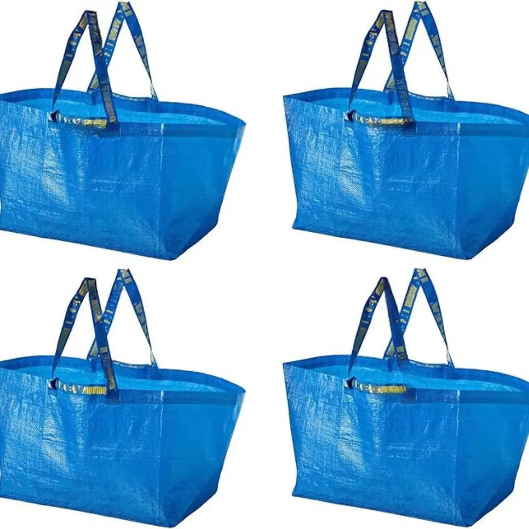 Frakta Shopping Bag Large Blue (Set of 4) Grocery Laundry Tote Bag