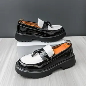 Men's Summer Fashionabl e Casual Tassel DecorPuLeather Slip-on Shoes, Men's Shoes, Tassel LoaferslMen, Simple Design Elegant Plain Round Toe Loafers, BusinessStyle Temperament Flats for Daily Wear, Tassel IShoes, Valentine's Day, Gift for Him