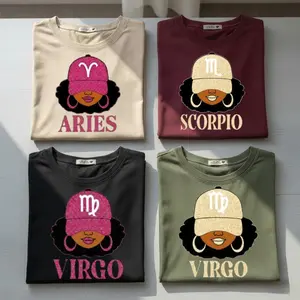 All 12 Zodiac Slay Girl T-shirt – Astrology Hat Graphic for Adults, Full Horoscope Star Sign Collection with Bold Zodiac Letter Design, Unisex Astrology Gift for Men & Women, women's shirt-mom shirts