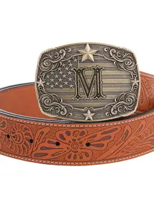 Western Poker Cowboy Style Belt Buckle, Animal Pattern Design, Smooth Flat Round Hole, Unisex Fashion Accessory for All Seasons
