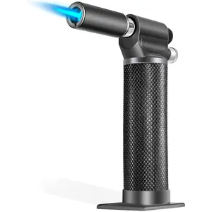 Butane Torch Refillable Kitchen Torch Lighter Jet Flame Cooking Torch Creme Brulee Torch Blow Torch Mini Soldering Torch for Welding Resin Art Camping Grill Culinary(Gas Not Included)