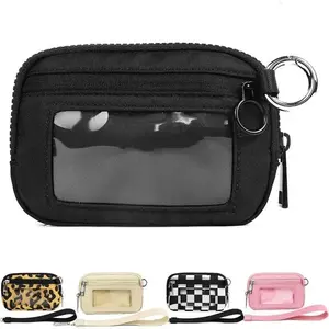 Multi-Color RFID Wallet for Women | Compact Card Holder with Detachable Strap & Key Ring | Durable Nylon Design for Travel, Daily Essentials & Stylish Organization