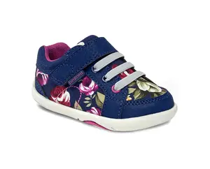 Pediped Dani - Grip 'n' Go/ Flex Navy Floral Children's Shoes for Comfort Durability and Style Secure Fit Flexible Design