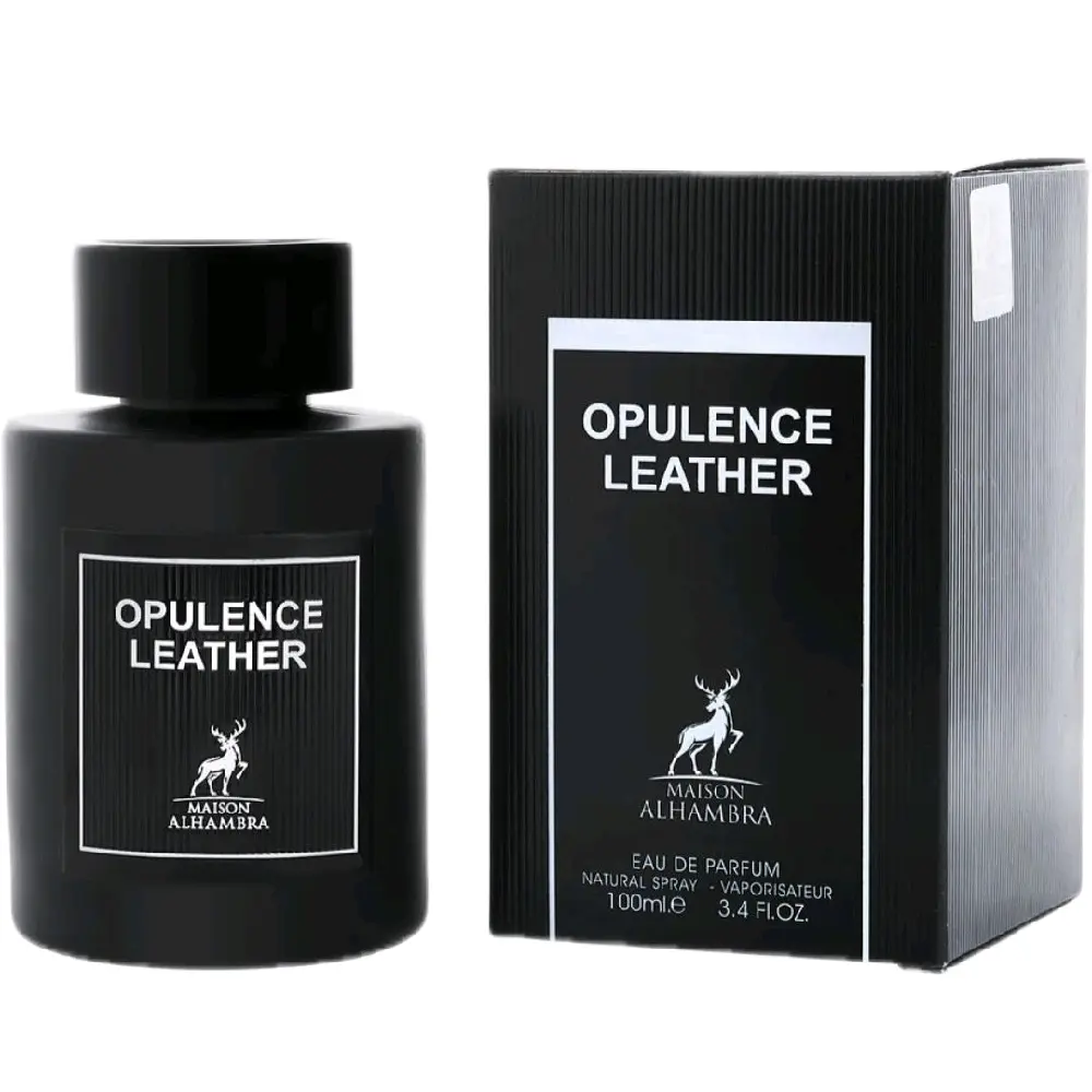Maison Alhambra Opulence Leather Eau de Parfum Spray - 100ml Alcohol Base Men's Fragrance for Male Wear, Single Bottle