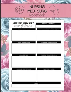 Med Surg Nursing Notebook: Simple Blank Template Notebook for Medical Surgical Nursing, 120 pages Paperback – March 26, 2023