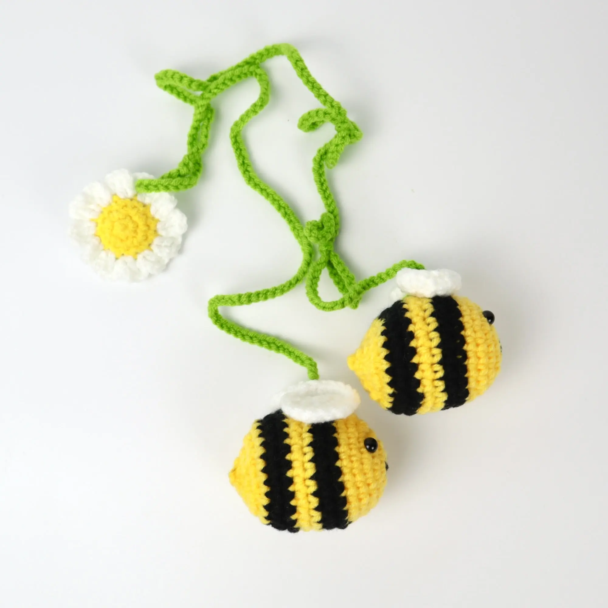 Crochet Bumblebee Charm - Perfect for Woven Accessories