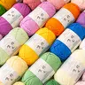 4-Ply Premium Cotton-Acrylic Bulk Yarn Set, 10-Pack 10-Color Pre-Curated Palette for Crocheting, Blanket Making, Flowers - 60% Cotton 40% Acrylic Soft Yarn with 1000+ Patterns