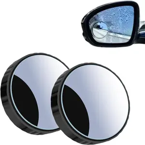 Blind Spot Car Rearview Mirror, 360-Degree Adjustable Wide-angle Suction Cup Mirror, Universal Car Mounted Small Circular Mirror, Car Accessories, Car Side Mirror