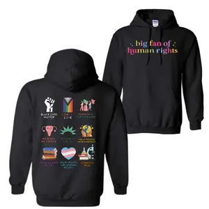 Big Fan of Human Rights Hoodie & T-Shirt – Human Rights Graphic Tee, Equality Support Sweatshirt, Unisex Casual Streetwear Top