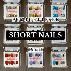 SHORT NAILS PART 1 | The Nail Empire | 10pcs Press On Nails | BUY 4 GET 1 FREE | High Quality | Cute designs | Acrylic| Detailed | Extra Glossy Finish | Most affordable | Trendy nails | New arrivals